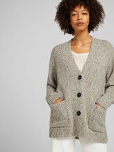 Melierter Cardigan mit recyceltem Polyester - Frauen - cold beige melange Melierter Cardigan mit recyceltem Polyester - Frauen - cold beige melange - 5 - TOM TAILOR