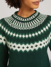 Gemusterter Strickpullover - Frauen - dark pine green melange Gemusterter Strickpullover - Frauen - dark pine green melange - 9 - TOM TAILOR