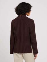 Melierter Pullover mit Seitenschlitzen - Frauen - java dark brown melange Melierter Pullover mit Seitenschlitzen - Frauen - java dark brown melange - 2 - TOM TAILOR