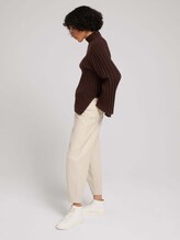 Melierter Pullover mit Seitenschlitzen - Frauen - java dark brown melange Melierter Pullover mit Seitenschlitzen - Frauen - java dark brown melange - 3 - TOM TAILOR