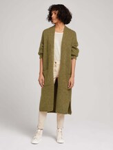 Langer Cardigan in Melange Optik - Frauen - khaki olive melange Langer Cardigan in Melange Optik - Frauen - khaki olive melange - 3 - TOM TAILOR