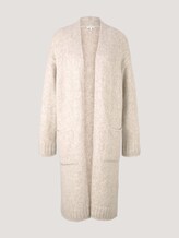 Langer Cardigan in Melange Optik - Frauen - cold beige melange Langer Cardigan in Melange Optik - Frauen - cold beige melange - 7 - TOM TAILOR