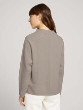 Pullover mit Fledermausärmeln - Frauen - cold beige melange Pullover mit Fledermausärmeln - Frauen - cold beige melange - 2 - TOM TAILOR