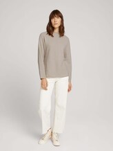 Pullover mit Fledermausärmeln - Frauen - cold beige melange Pullover mit Fledermausärmeln - Frauen - cold beige melange - 5 - TOM TAILOR