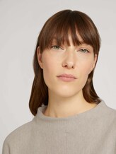 Pullover mit Fledermausärmeln - Frauen - cold beige melange Pullover mit Fledermausärmeln - Frauen - cold beige melange - 9 - TOM TAILOR