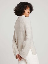 Melierter Pullover mit Stehkragen - Frauen - cold beige melange Melierter Pullover mit Stehkragen - Frauen - cold beige melange - 2 - TOM TAILOR