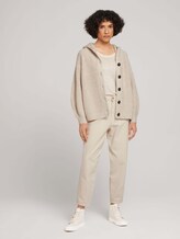 Kurzer Cardigan mit Kapuze - Frauen - cold beige melange Kurzer Cardigan mit Kapuze - Frauen - cold beige melange - 3 - TOM TAILOR