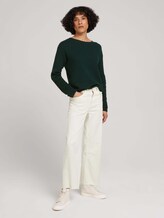 Strukturierter Pullover mit Bio-Baumwolle - Frauen - dark pine green Strukturierter Pullover mit Bio-Baumwolle - Frauen - dark pine green - 3 - TOM TAILOR