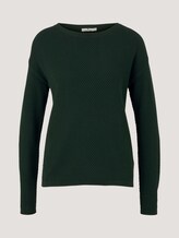 Strukturierter Pullover mit Bio-Baumwolle - Frauen - dark pine green Strukturierter Pullover mit Bio-Baumwolle - Frauen - dark pine green - 7 - TOM TAILOR