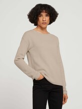 Strukturierter Pullover mit Bio-Baumwolle - Frauen - cold beige Strukturierter Pullover mit Bio-Baumwolle - Frauen - cold beige - 1 - TOM TAILOR