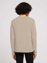 Strukturierter Pullover mit Bio-Baumwolle - Frauen - cold beige Strukturierter Pullover mit Bio-Baumwolle - Frauen - cold beige - 2 - TOM TAILOR
