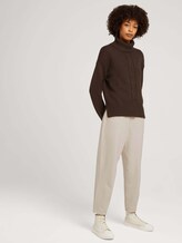 Rollkragenpullover mit Zopfmuster - Frauen - java dark brown Rollkragenpullover mit Zopfmuster - Frauen - java dark brown - 3 - TOM TAILOR