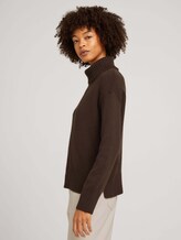 Rollkragenpullover mit Zopfmuster - Frauen - java dark brown Rollkragenpullover mit Zopfmuster - Frauen - java dark brown - 5 - TOM TAILOR