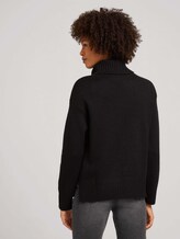 Rollkragenpullover mit Zopfmuster - Frauen - deep black Rollkragenpullover mit Zopfmuster - Frauen - deep black - 2 - TOM TAILOR