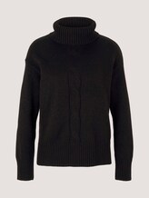 Rollkragenpullover mit Zopfmuster - Frauen - deep black Rollkragenpullover mit Zopfmuster - Frauen - deep black - 7 - TOM TAILOR
