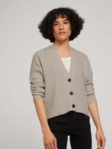 Kurzer Cardigan - Frauen - cold beige melange Kurzer Cardigan - Frauen - cold beige melange - 5 - TOM TAILOR