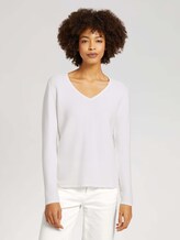 Strukturierter Pullover - Frauen - Whisper White Strukturierter Pullover - Frauen - Whisper White - 1 - TOM TAILOR