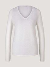Strukturierter Pullover - Frauen - Whisper White Strukturierter Pullover - Frauen - Whisper White - 7 - TOM TAILOR