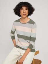 Gestreifter Pullover - Frauen - green colorblock stripe Gestreifter Pullover - Frauen - green colorblock stripe - 5 - TOM TAILOR