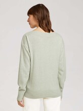 Melierter Pullover - Frauen - soft greyish green melange Melierter Pullover - Frauen - soft greyish green melange - 2 - TOM TAILOR