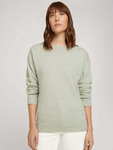 Melierter Pullover - Frauen - soft greyish green melange Melierter Pullover - Frauen - soft greyish green melange - 5 - TOM TAILOR