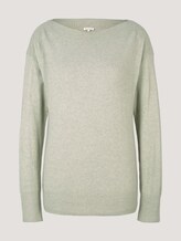 Melierter Pullover - Frauen - soft greyish green melange Melierter Pullover - Frauen - soft greyish green melange - 7 - TOM TAILOR