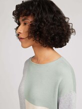 Pullover im Color Blocking - Frauen - green beige grey color block Pullover im Color Blocking - Frauen - green beige grey color block - 9 - TOM TAILOR