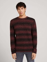 Pullover aus nachhaltiger Baumwolle - Männer - burned red gradient design Pullover aus nachhaltiger Baumwolle - Männer - burned red gradient design - 1 - TOM TAILOR Denim