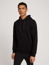 Hoodie mit Kapuze aus nachhaltiger Baumwolle - Männer - Black Hoodie mit Kapuze aus nachhaltiger Baumwolle - Männer - Black - 1 - TOM TAILOR Denim