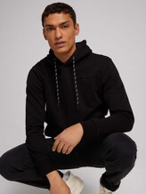 Hoodie mit Kapuze aus nachhaltiger Baumwolle - Männer - Black Hoodie mit Kapuze aus nachhaltiger Baumwolle - Männer - Black - 5 - TOM TAILOR Denim