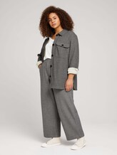 Curvy - textured shirt with a chest pocket - Women - asphalt grey melange Curvy - textured shirt with a chest pocket - Women - asphalt grey melange - 3 - My True Me