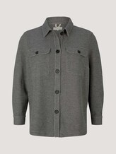 Curvy - textured shirt with a chest pocket - Women - asphalt grey melange Curvy - textured shirt with a chest pocket - Women - asphalt grey melange - 7 - My True Me