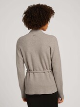 Cardigan aus nachhaltiger Baumwolle - Frauen - cold beige melange Cardigan aus nachhaltiger Baumwolle - Frauen - cold beige melange - 2 - Mine to five