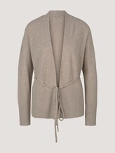 Cardigan aus nachhaltiger Baumwolle - Frauen - cold beige melange Cardigan aus nachhaltiger Baumwolle - Frauen - cold beige melange - 7 - Mine to five