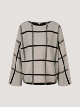 Pullover mit Fledermausärmeln - Frauen - cold beige bold check Pullover mit Fledermausärmeln - Frauen - cold beige bold check - 7 - Mine to five