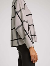 Pullover mit Fledermausärmeln - Frauen - cold beige bold check Pullover mit Fledermausärmeln - Frauen - cold beige bold check - 9 - Mine to five