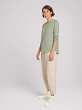 Pullover mit U-Boot Ausschnitt - Frauen - soft greyish green melange Pullover mit U-Boot Ausschnitt - Frauen - soft greyish green melange - 3 - TOM TAILOR Denim