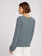 Bluse mit Ballonärmeln - Frauen - grey mint Bluse mit Ballonärmeln - Frauen - grey mint - 2 - TOM TAILOR Denim