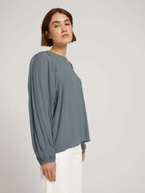 Bluse mit Ballonärmeln - Frauen - grey mint Bluse mit Ballonärmeln - Frauen - grey mint - 5 - TOM TAILOR Denim