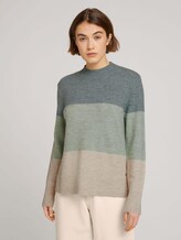 Stehkragenpullover - Frauen - iced mint colorblock Stehkragenpullover - Frauen - iced mint colorblock - 1 - TOM TAILOR Denim