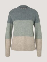 Stehkragenpullover - Frauen - iced mint colorblock Stehkragenpullover - Frauen - iced mint colorblock - 7 - TOM TAILOR Denim