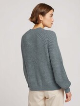 Strickpullover mit Stehkragen - Frauen - grey mint melange Strickpullover mit Stehkragen - Frauen - grey mint melange - 2 - TOM TAILOR Denim