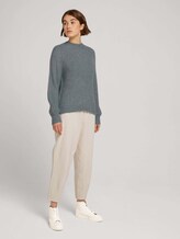 Strickpullover mit Stehkragen - Frauen - grey mint melange Strickpullover mit Stehkragen - Frauen - grey mint melange - 3 - TOM TAILOR Denim