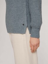 Strickpullover mit Stehkragen - Frauen - grey mint melange Strickpullover mit Stehkragen - Frauen - grey mint melange - 9 - TOM TAILOR Denim