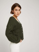 Cardigan aus groben Ripp mit Knopfleiste - Frauen - Golden Olive Green Melange Cardigan aus groben Ripp mit Knopfleiste - Frauen - Golden Olive Green Melange - 5 - TOM TAILOR Denim