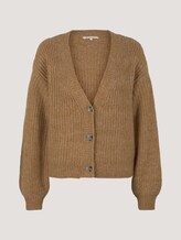 Cardigan aus groben Ripp mit Knopfleiste - Frauen - camel melange Cardigan aus groben Ripp mit Knopfleiste - Frauen - camel melange - 7 - TOM TAILOR Denim