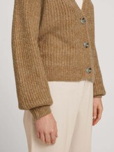 Cardigan aus groben Ripp mit Knopfleiste - Frauen - camel melange Cardigan aus groben Ripp mit Knopfleiste - Frauen - camel melange - 9 - TOM TAILOR Denim
