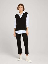 Strickpullunder mit V-Ausschnitt - Frauen - deep black Strickpullunder mit V-Ausschnitt - Frauen - deep black - 3 - TOM TAILOR Denim