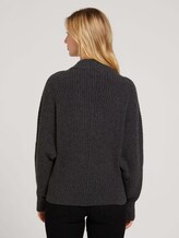 Strickpullover aus recyceltem Polyester - Frauen - Shale Grey Melange Strickpullover aus recyceltem Polyester - Frauen - Shale Grey Melange - 2 - TOM TAILOR Denim
