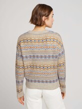 Strickpullover mit recyceltem Polyester - Frauen - camel fair isle Strickpullover mit recyceltem Polyester - Frauen - camel fair isle - 2 - TOM TAILOR Denim